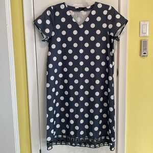 NWT Silver/White Polka Dot Dress (L)